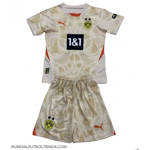 Camiseta Borussia Dortmund Portero Primera Equipación Replica 2024-25 para niños mangas cortas (+ Pantalones cortos)